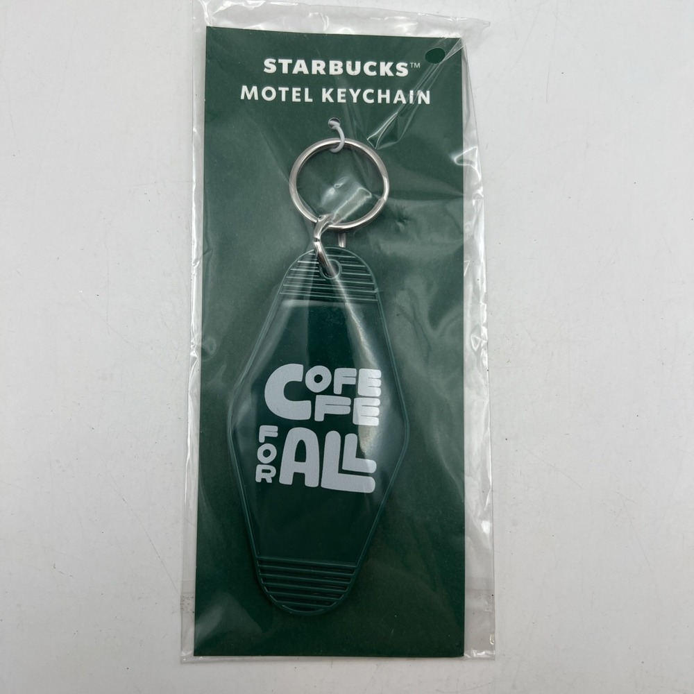 NEW Starbucks 2026 Motel Keychain Green "Coffee For All" Limited Edition NWT